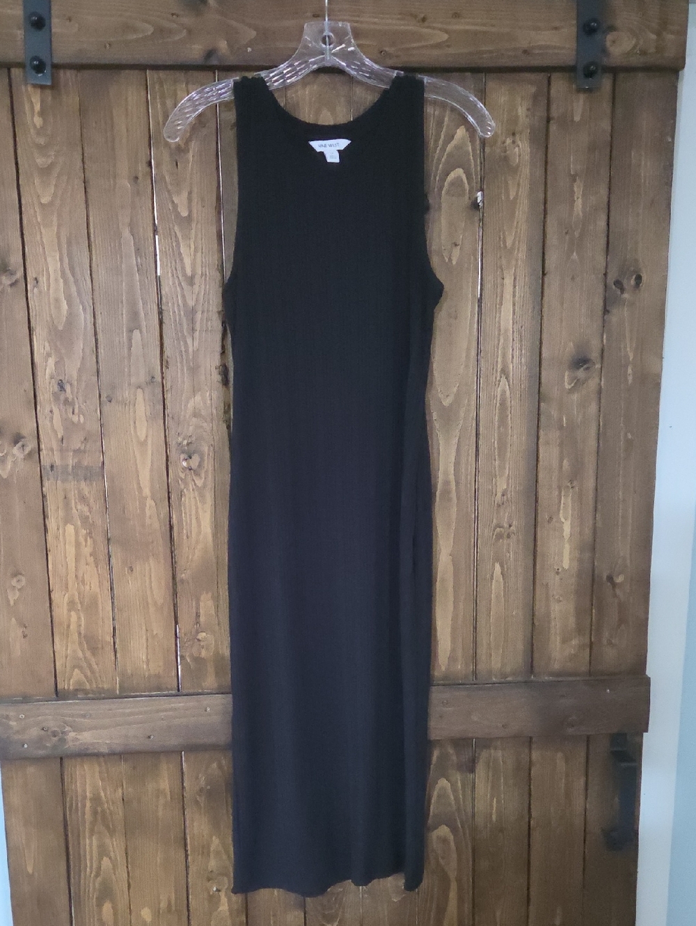 Nine West‎ Black Ribbed Tank Maxi Dress